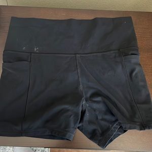 Black running shorts